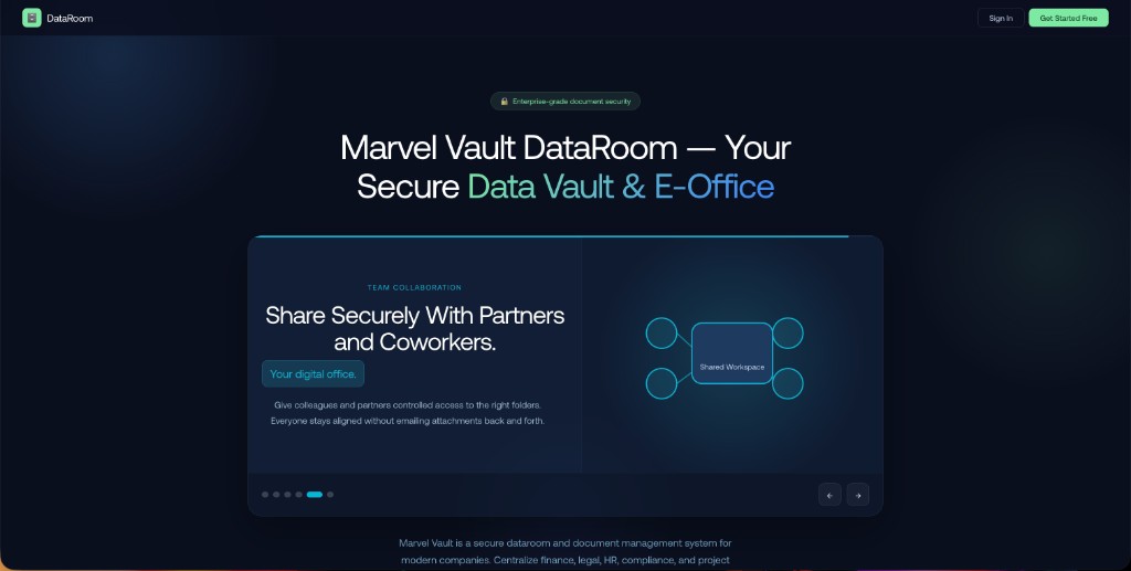 Marvel Vault secure team collaboration and shared workspace