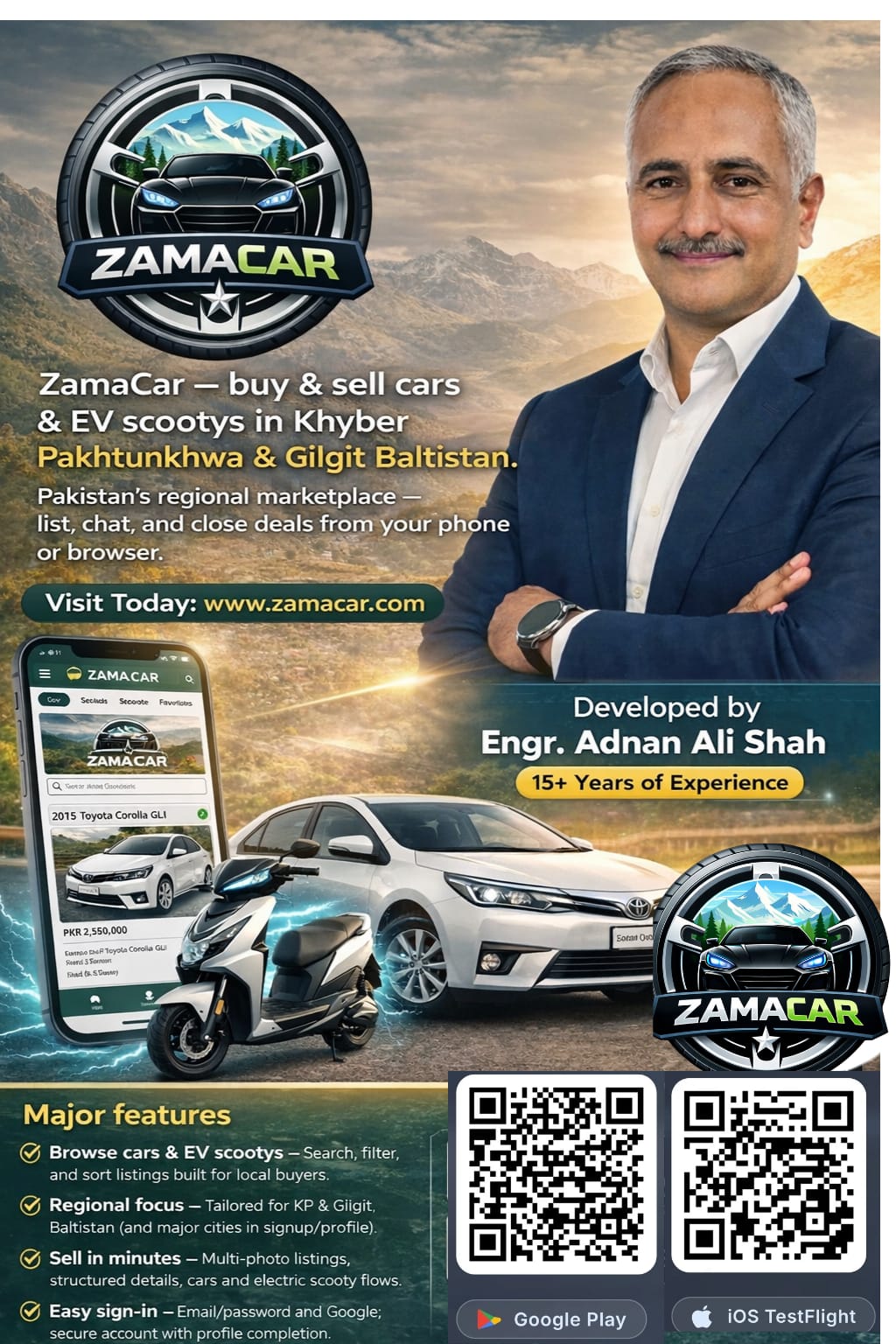 ZamaCar — Pakistan automotive marketplace for buying and selling vehicles and accessories